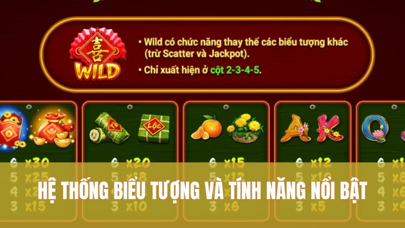 Tuyệt Chiêu Sắc Xuân Chợ Tết GO88 Tăng Vận May Lớn 2 Hệ thống biểu tượng và tính năng nổi bật