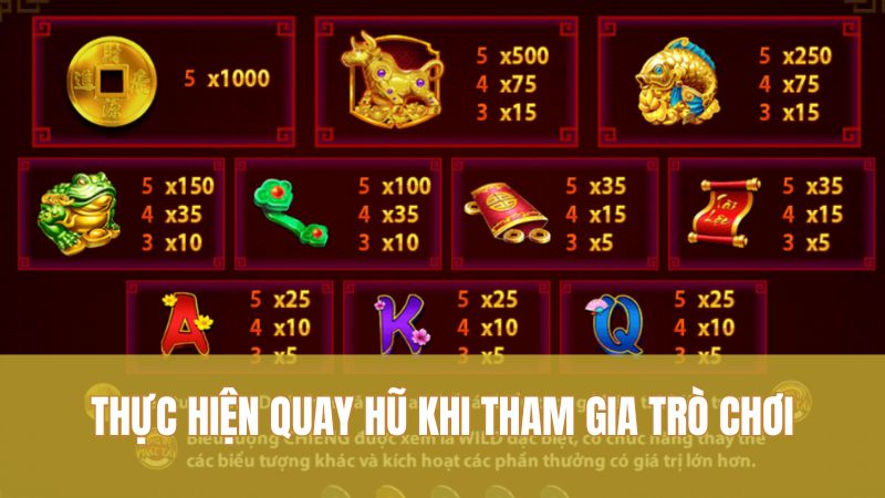 Tuyệt Chiêu Cung Hỉ Phát Tài GO88 Nâng Tầm Chiến Lược 2 Thực hiện quay hũ khi tham gia trò chơi