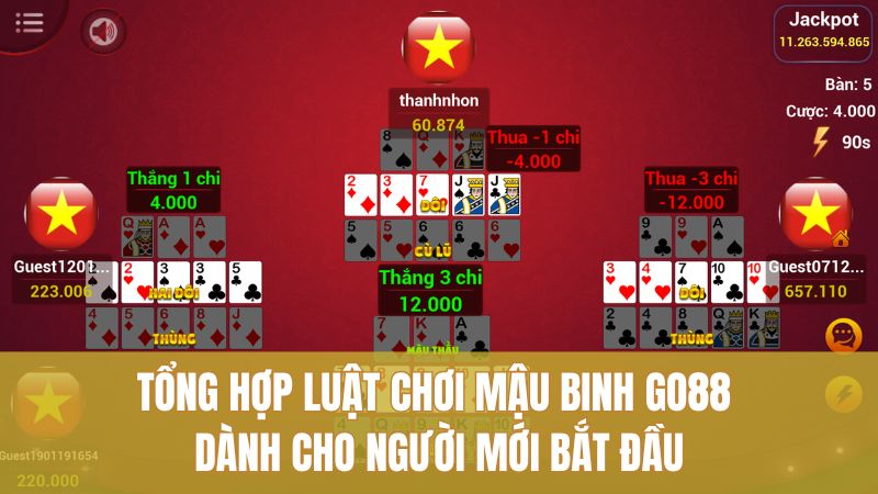 Tổng hợp luật chơi Mậu Binh GO88 dành cho người mới bắt đầu